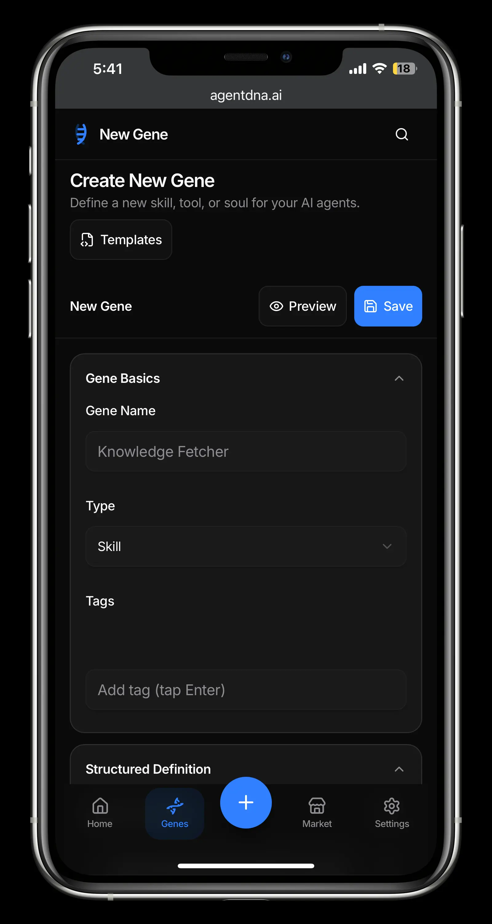Illustration of the AgentDNA Security Gateway, showing policy enforcement and threat detection.